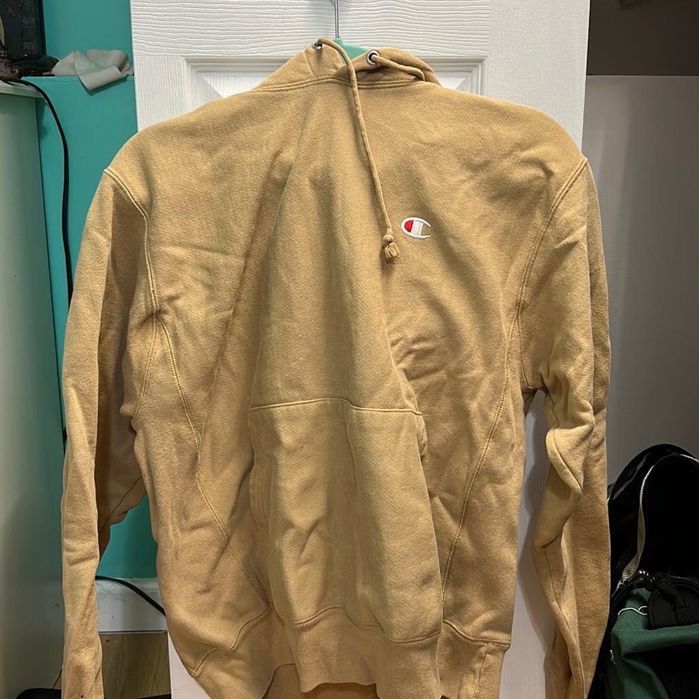 tan champion hoodie